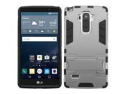 LG G Stylo Case eForCity Dual Layer [Shock Absorbing] Protection Hybrid Stand Rubberized Hard PC Silicone Case Cover For LG G Stylo Stylus LS770 Gray Black