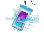 eForCity Universal Blue Lightning Waterproof Bag Cover with Lanyard For ZTE Fanfare Apple iPhone 4 4S 5 5C 5S 6 6s Plus Samsung Galaxy S6 SM G920 S6 edge SM G92