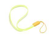 eForCity Fluorescent Yellow TPU Rubber Hand Wrist Lanyard Strap 7.5 inch 5 Piece