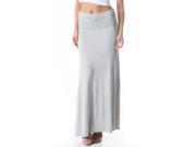 SoHo Solid Stretch Fitted Maxi Skirt Large Size L Gray