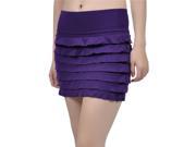 SoHo Junior Layered Mini Skirt One Size Fits All Purple