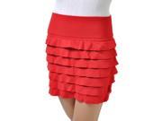 SoHo Junior Layered Mini Skirt One Size Fits All Red