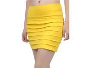 SoHo Junior Layered Mini Skirt One Size Fits All Yellow
