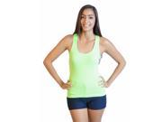 SoHo Junior Rib Solid Racerback Tank Top One Size Fits All Neon Green