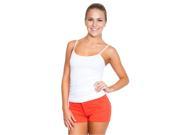 SoHo Junior Verticle Side Rib Camisole Top One Size Fits All White
