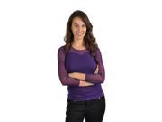 SoHo Junior Mesh Neck Long Sleeve Top One Size Fits All Purple