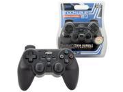 Komodo 2 Pack Wireless 2.4GHZ Shock wave Controller For Sony PlayStation 2 Black