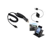 eForCity For Samsung© Galaxy S III S3 i9500 S4 SIV i8190 Car Charger USB Cable Stand Mount