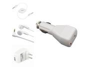 eForCity White Universal 3.5mm Stereo Headset Universal USB Car Charger Adapter White Retractable 3.5mm Audio Extension Cable M M For iPad 2 3 iPod Touch 4