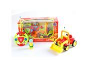 4 Cartoon Remote Control R C Construction Truck Toy for Toddlers Red