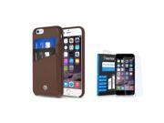 Apple iPhone 6 6s Case CobblePro Leather [Card Slot] Wallet Flap Pouch Case Cover Compatible With Apple iPhone 6 6s Brown