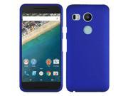LG Google Nexus 5X Case eForCity Rubberized Hard Snap in Case Cover for LG Google Nexus 5X Blue