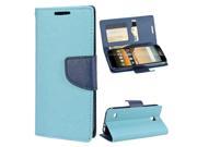 Huawei Union Case eForCity Stand Folio Flip Leather [Card Slot] Wallet Flap Pouch Case Cover for Huawei Union Blue