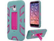 Alcatel One Touch Fierce XL Case eForCity Dual Layer [Shock Absorbing] Protection Hybrid Stand Rubber Silicone PC Case Cover for Alcatel One Touch Fierce XL