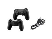eForCity Black 3.3FT Micro USB Charger Cable Black Skin Case Cover Compatible With Sony PS4 controller