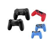 eForCity 3 Pack Silicone Controller Case Combo Compatible with PlayStation 4 PS4 Black Red Blue