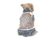 eForCity Wild and Fun Leopard Print Cotton Print Pet Puppy Teddy Dog Shirt with Bow 2 Extra Small