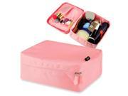 Zodaca New Women Travel Cosmetic Bag Makeup Case Toiletry Organizer Pouch 8.27 x 4.13 x 9.25 Pink