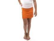 SoHo Girl s Solid Ruffled Back To School Skirt Kids One Size Orange