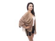 Zodaca Women Casual Loose Knitted Sweater Long Sleeve Tops Cardigan Outwear Coat Jacket Medium Size M Mocha