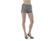 SoHo Women Stylish Paisley Pom Pom Shorts Size Medium M Black Beige