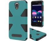 ZTE Obsidian Case eForCity Dynamic Dual Layer [Shock Absorbing] Protection Hybrid Rubberized Hard PC Silicone Case Cover Compatible With ZTE Obsidian Teal