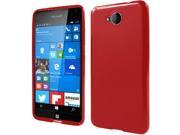 Microsoft Lumia 650 Case eForCity Frosted TPU Rubber Candy Skin Case Cover Compatible With Microsoft Lumia 650 Red