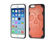 Apple iPhone 6 6s Case eForCity Skullcap PC TPU Rubber Case Cover Compatible With Apple iPhone 6 6s Orange Black
