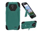 ZTE Allstar Stratos Case eForCity Dual Layer [Shock Absorbing] Protection Hybrid Stand PC Silicone Case Cover Compatible With ZTE Allstar Stratos Teal