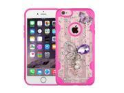 Apple iPhone 6 Plus 6s Plus Case eForCity 3D Butterfly Crystal Hard Snap in Case Cover With Diamond Compatible Apple iPhone 6 Plus 6s Plus Clear Hot Pin