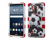 LG G Stylo G Vista 2 Case eForCity Tuff Soccer Ball Collage Dual Layer [Shock Absorbing] Protection Hybrid Rubberized Hard PC Silicone Case For LG G Stylo