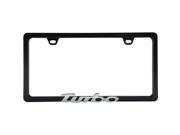 Pilot Automotive Turbo License Plate Frame Black Chrome