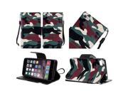Apple iPhone 6 6s Case eForCity Camouflage Stand Folio Flip Leather Case Cover Compatible With Apple iPhone 6 6s Green Brown