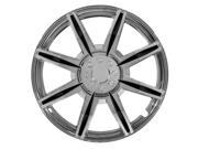 Pilot Automotive 14 inch Chrome Wheel Cover 8 Spoke with Black Inserts