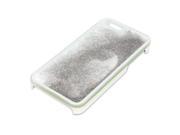 Apple iPhone 5 5S SE Case Pilot Automotive Glitter Protective Liquid Case Silver Glitter with White Borders Compatible With Apple iPhone 5 5s