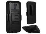eForCity ZTE Zmax Pro Case eForCity Dual Layer [Shock Absorbing] Protection Hybrid PC Silicone Holster Case Cover Compatible With ZTE Zmax Pro Black