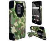 eForCity LG Stylo 2 Plus Case eForCity Camouflage Dual Layer [Shock Absorbing] Protection Hybrid Stand PC Silicone Case Cover Compatible With LG Stylo 2 Plus