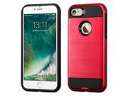 Apple iPhone 7 Case Cover eForCity Dual Layer Hybrid PC TPU Rubber Case Cover Compatible With Apple iPhone 7 Red Black
