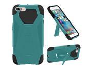 Apple iPhone 7 Plus Case Cover eForCity Dual Layer Hybrid Stand PC Silicone Case Cover Compatible With Apple iPhone 7 Plus Teal Black
