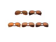 Zodaca 5 piece Polarized Rhinestone Arm Sunglasses Eyewear Brown 100% UV Protection UV400