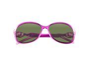 Zodaca Fashion Large 59mm Polarized Goggles Rhinestone Arm Sunglasses Purple 100% UV Protection UV400