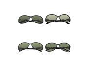 Zodaca 4 Pack Polarized 100% UV Protection UV400 Rhinestone Arm Sunglasses Eyewear Black