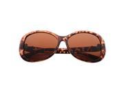 Zodaca 58mm Polarized Rhinestone Arm Sunglasses Drak Brown 100% UV Protection UV400