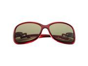 Zodaca 59mm Polarized Rhinestone Arm Sunglasses Eyewear Red 100% UV Protection UV400