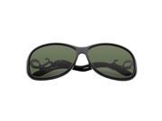 Zodaca Outdoor Polarized Sunglasses with 61mm Lens Bent Rhinestone Arm 100% UV Protection UV400 Black
