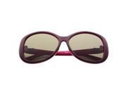 Zodaca 58mm Polarized Rhinestone Arm Sunglasses Red 100% UV Protection UV400