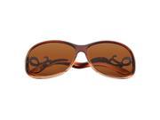 Zodaca Polarized Sunglasses with 61mm Lens Bent Rhinestone Arm 100% UV Protection UV400 Dark Brown
