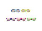 Zodaca 5 piece Assorted Color 100% UV Protection UV400 2 tone Color Fame Sunglasses Goggle