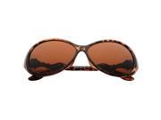 Zodaca Outdoor Polarized Sunglasses Goggles Bent Rhinestone Arm 100% UV Protection UV400 Dark Brown