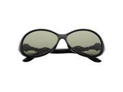 Zodaca Outdoor Polarized Sunglasses Goggles Bent Rhinestone Arm 100% UV Protection UV400 Black